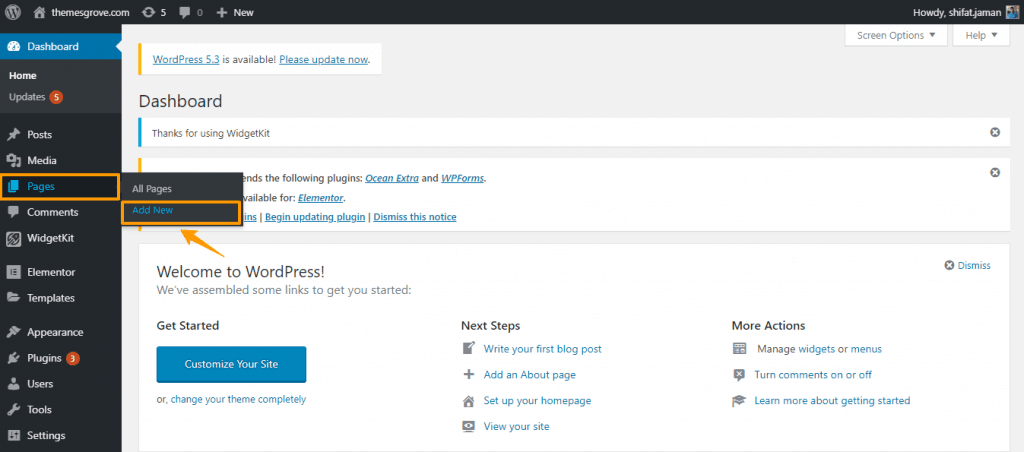 วิธีแปลง PSD เป็น WordPress โดยใช้ Elementor & WidgetKit 6