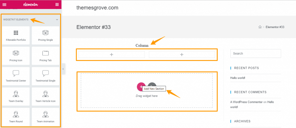 วิธีแปลง PSD เป็น WordPress โดยใช้ Elementor & WidgetKit 8