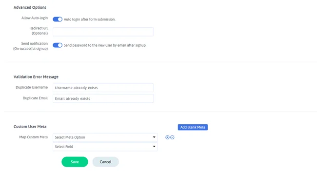 personalizar los mensajes de validación de errores