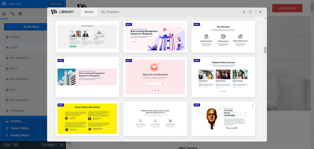 Yepyeni Popup Modal, Sayfa Dışa Aktarma ve İçe Aktarma Seçeneği, Şablon Menüsü ve Çok Daha Fazlası ile WPOnepager 2.4 ile Tanışın 1