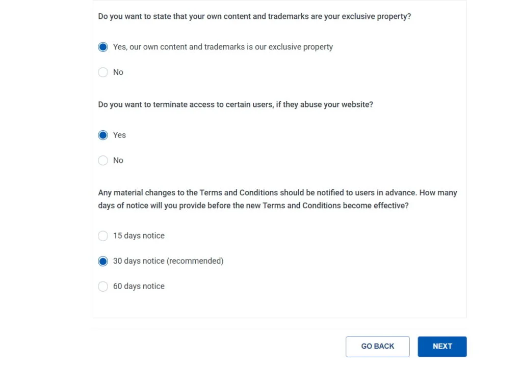 WP 法律頁面數據部分