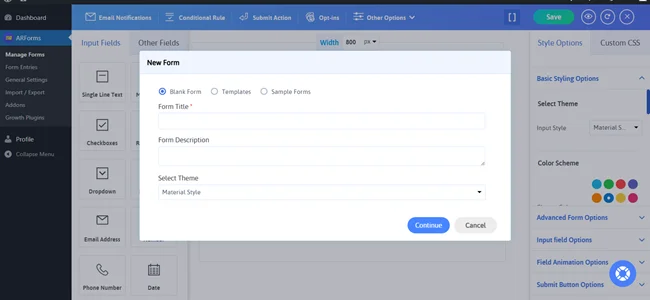 elija una plantilla de cuestionario o cree desde cero