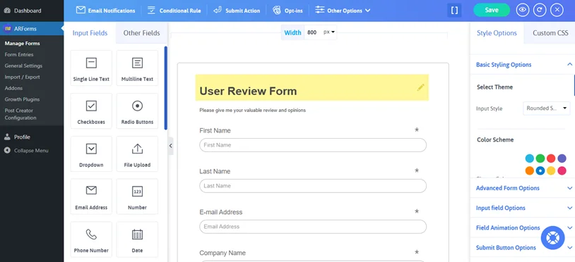 โปรแกรมแก้ไขแบบฟอร์มภาพ Arforms