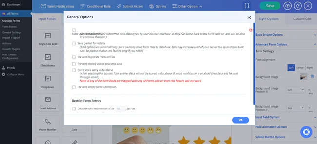 จัดเตรียมการตั้งค่าทั่วไป