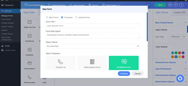ป๊อปอัพแบบฟอร์มใหม่
