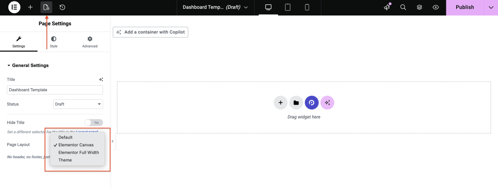 เปลี่ยนเค้าโครงองค์ประกอบ
