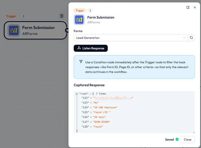 Erfassen Sie die Antwort bei der Formularübermittlung