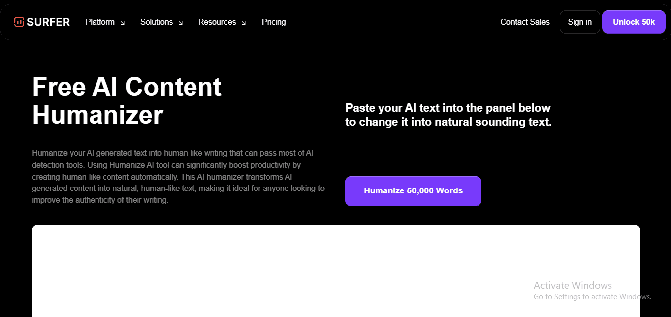 Surfer SEO Humanizer
