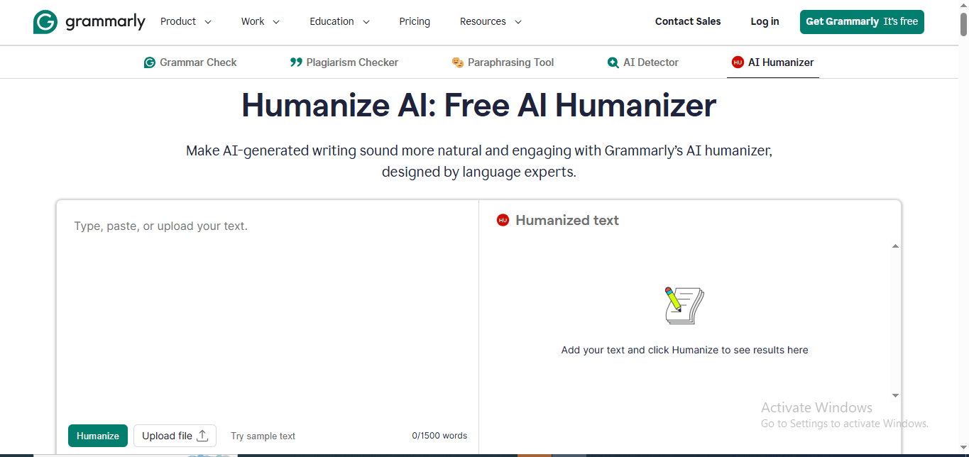 Umanizator gramatical AI