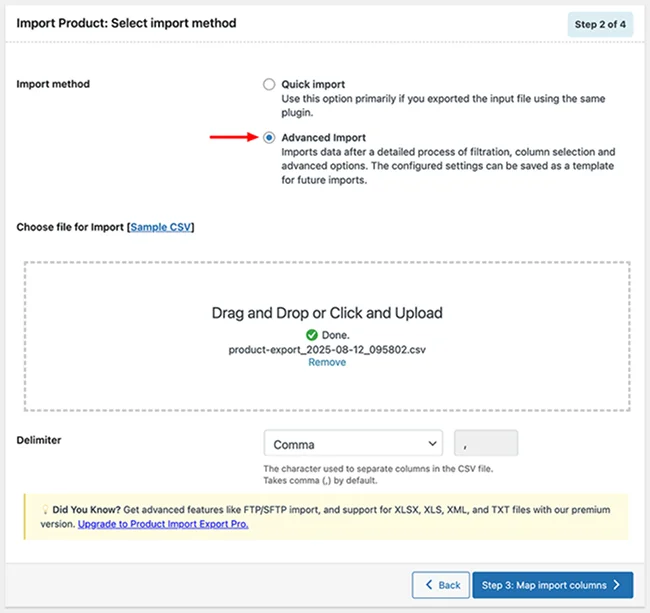 เลือกวิธีการนำเข้า