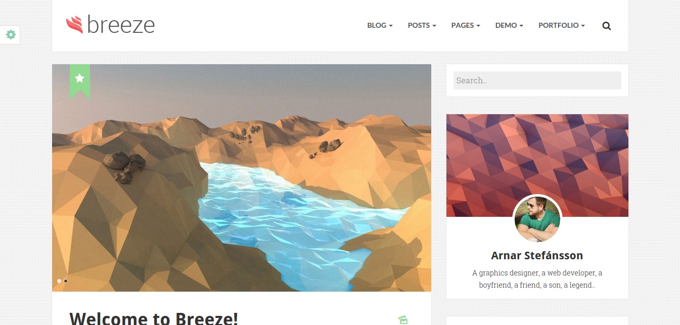 Breeze - Blog pessoal responsivo minimalista