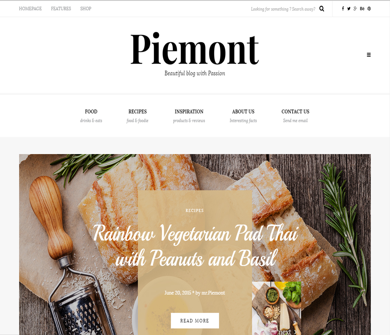 Piemont - Tema de blog WordPress responsivo premium