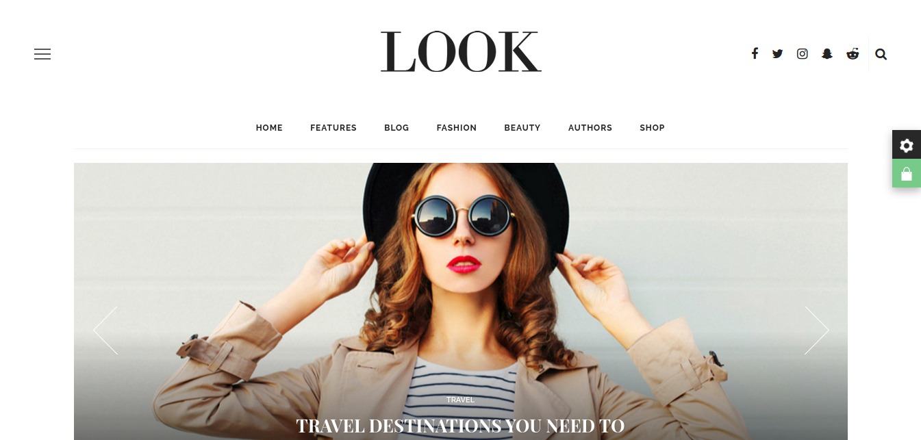 Look – Um tema WordPress de blog de notícias de beleza de moda