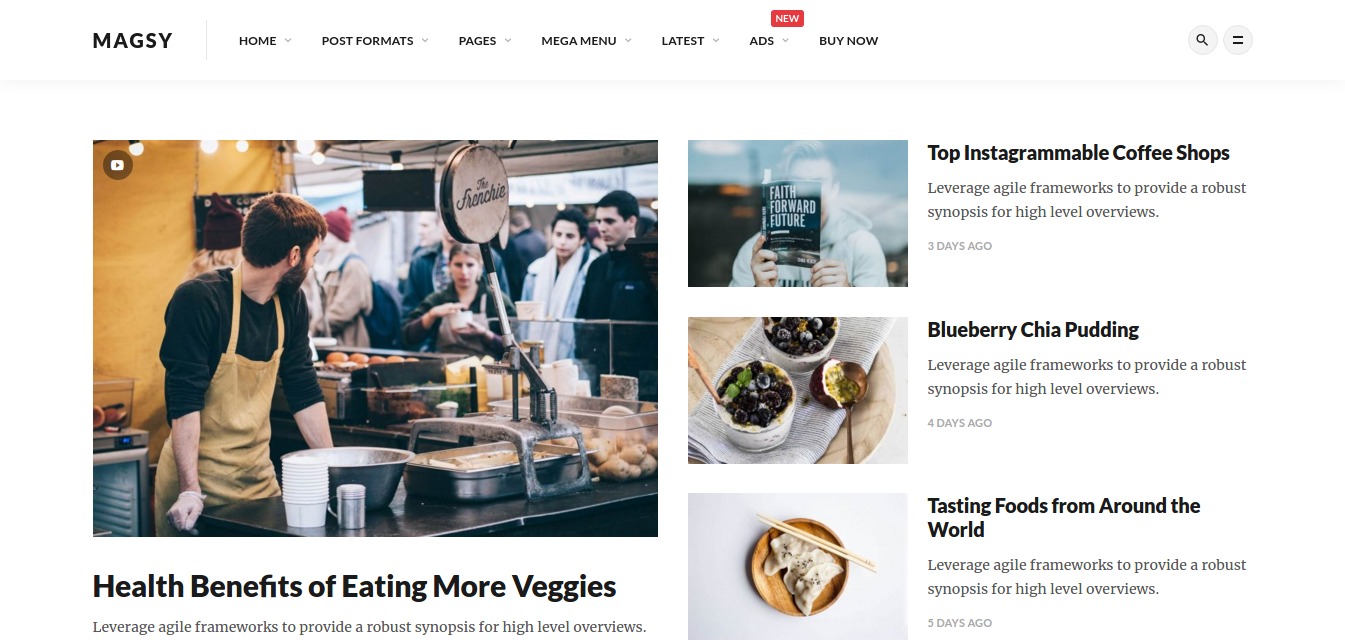 Magsy - Tema Modular de Revista e Blog