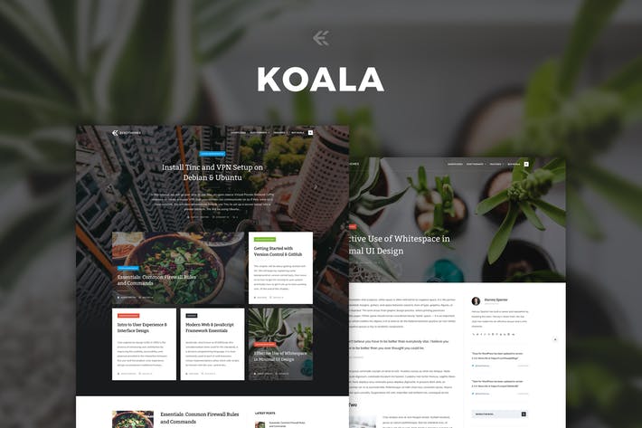 Koala - Tema de blog WordPress responsivo
