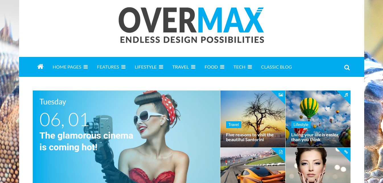 Overmax – Tema da revista WordPress