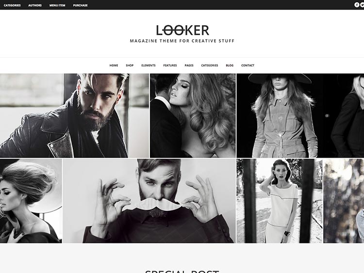 Looker - Tema WordPress de revista para coisas criativas