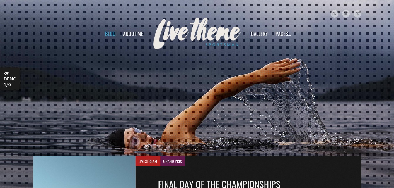 Live – Sportsman – Demonstração do tema WordPress ao vivo por Kubasto