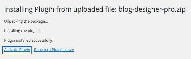 Butonul Plugin activ