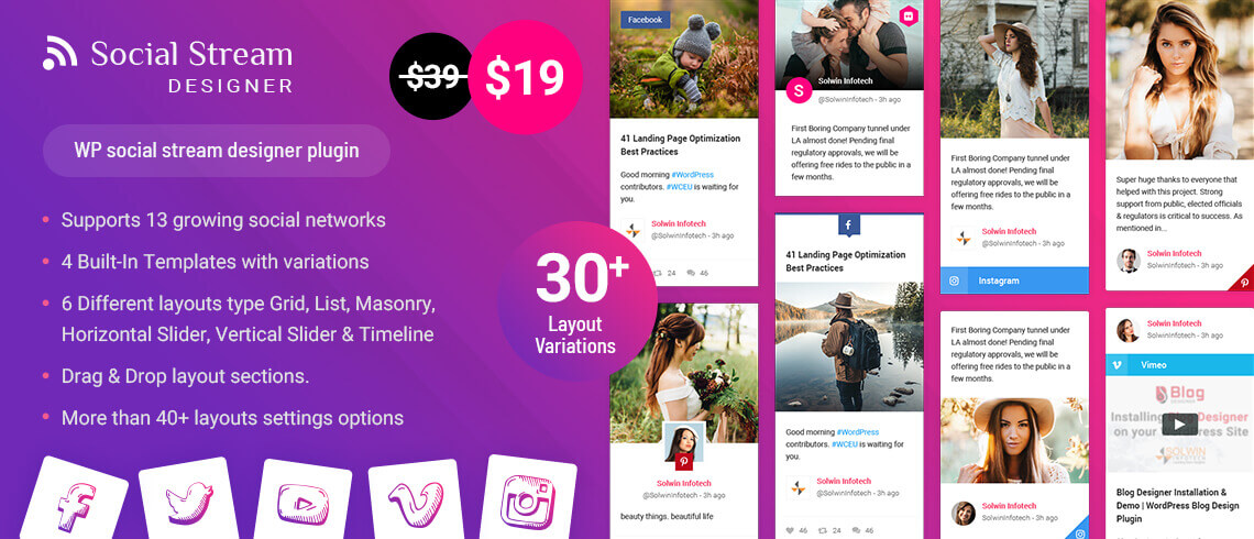 Social-Stream-Designer-Wordpress-Plugin