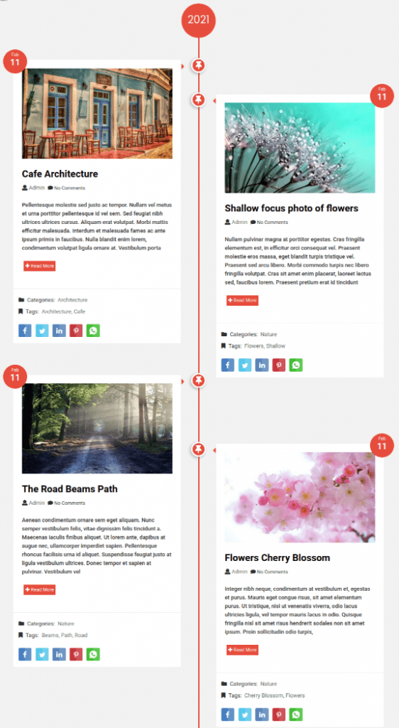 Timeline-Blog-Vorlage
