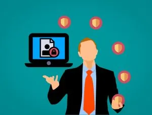 ภาพประกอบของชายคนหนึ่งที่อธิบายว่าทำไมจึงต้องรับใบรับรอง SSL สำหรับเว็บไซต์ WordPress ของคุณ
