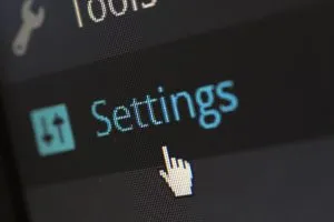 Tab Pengaturan di dalam dasbor WordPress.