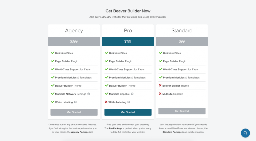 비버 빌더 가격 Beaver Builder plans