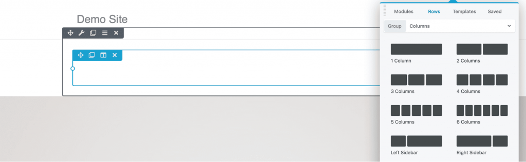 비버 빌더 섹션 Row and column structure in Beaver Builder