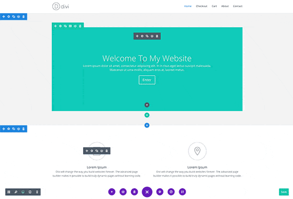 Divi Builder 线框视图
