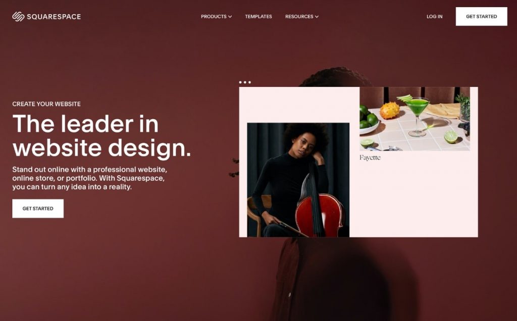 Squarespace 웹 사이트 빌더는 처음부터 웹 사이트를 구축합니다.