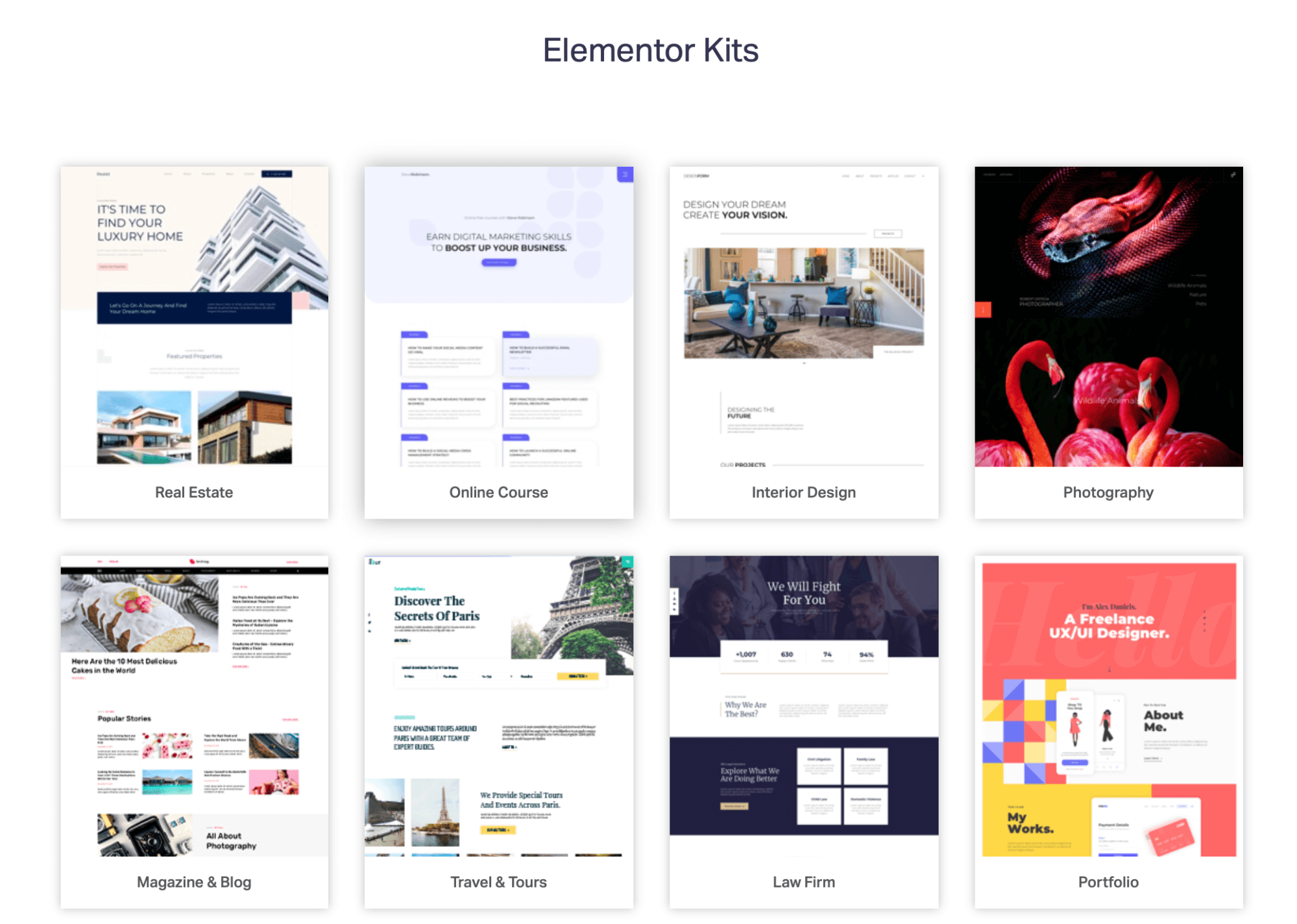 Pustaka template Elementor