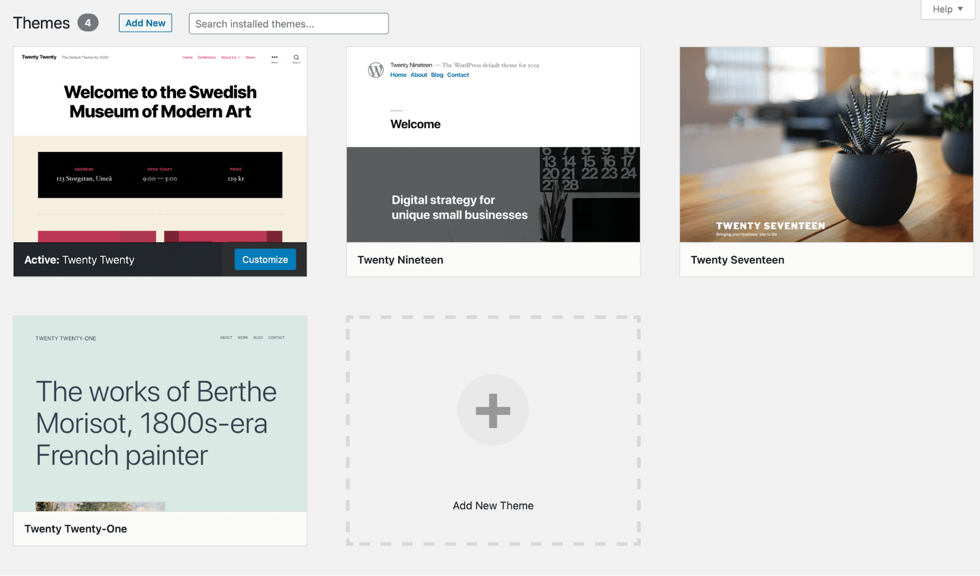 Tema Default WordPress