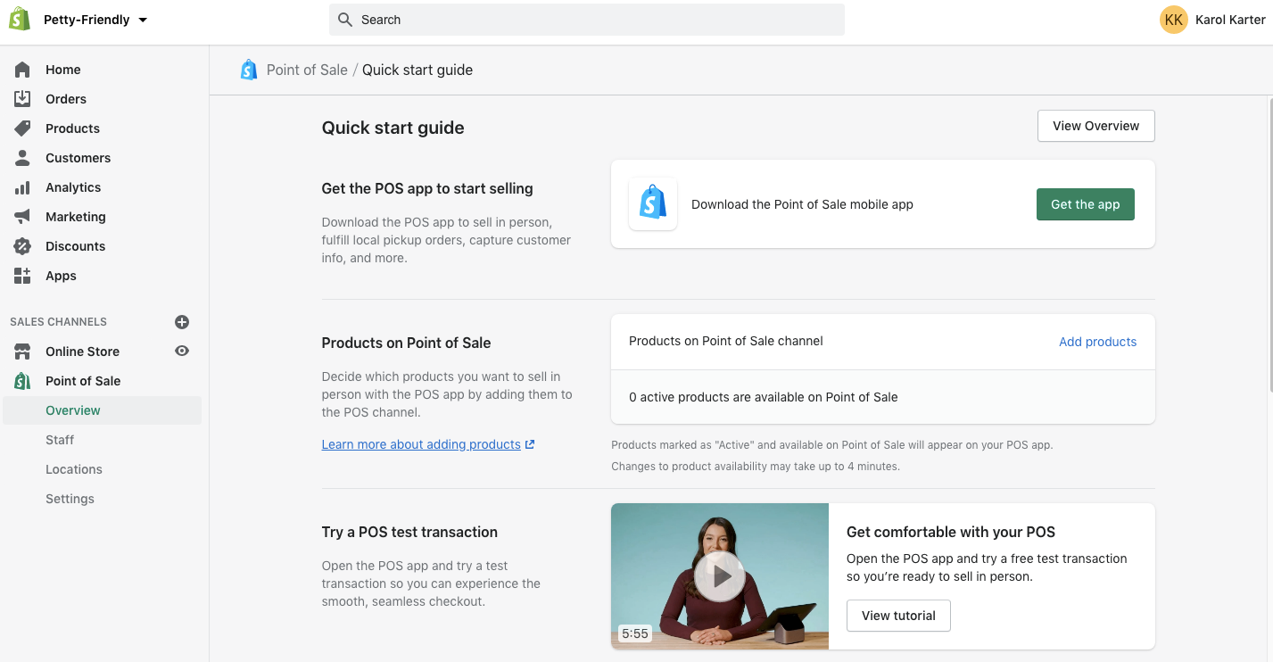 Shopify vs. WordPress – Shopify-Dashboard