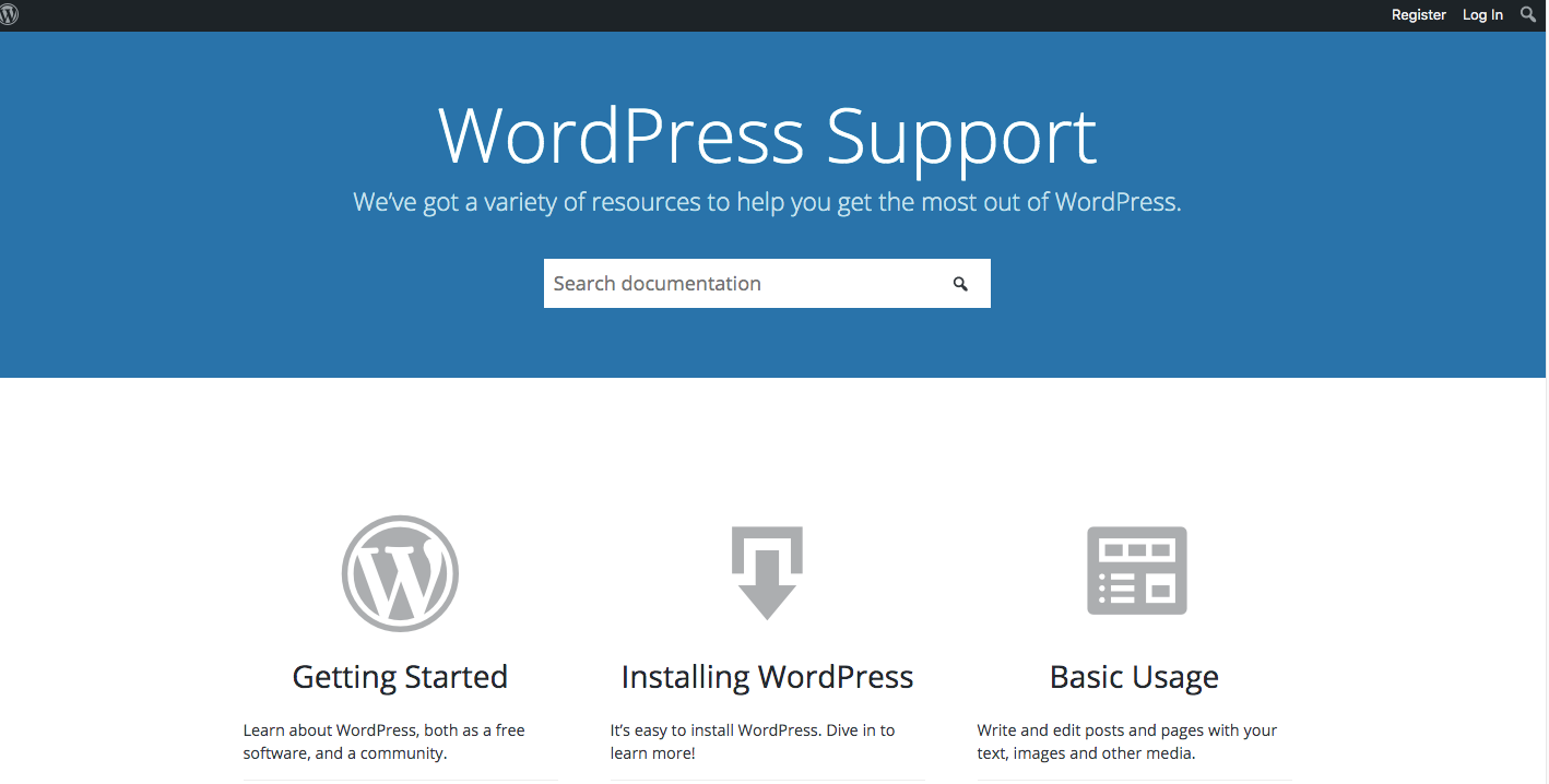 WordPress-Unterstützung