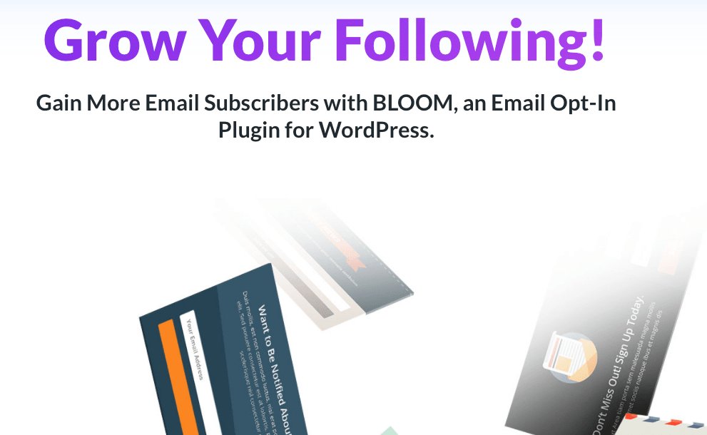 WordPress用のBloomEmailオプトインプラグイン