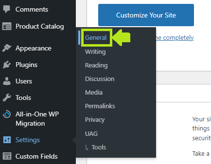 Cara mengubah judul situs WordPress Anda di Pengaturan
