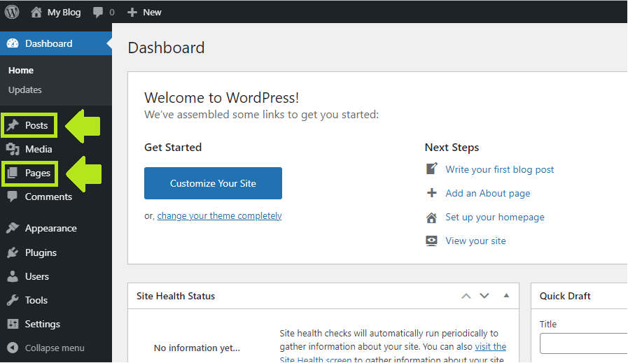 Posting dan Halaman WordPress