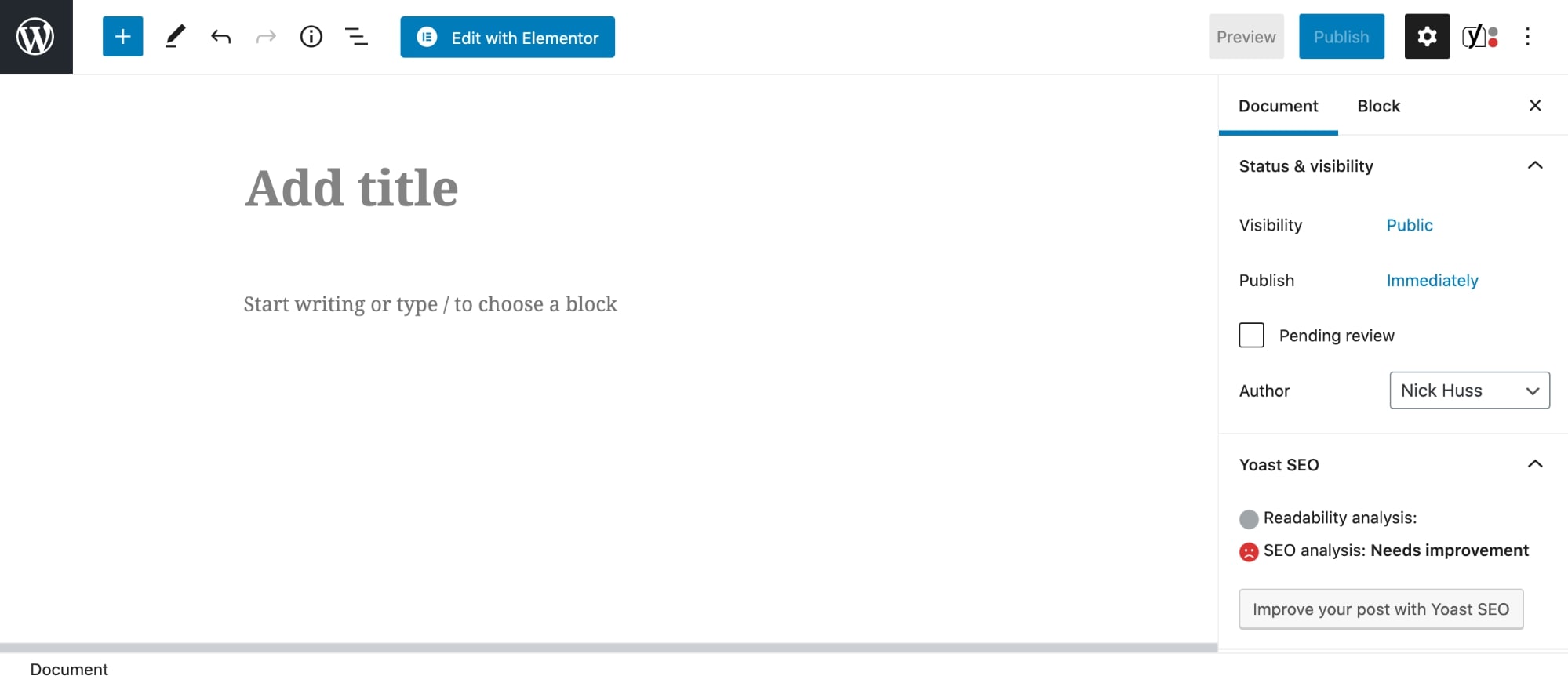 editor html WordPress