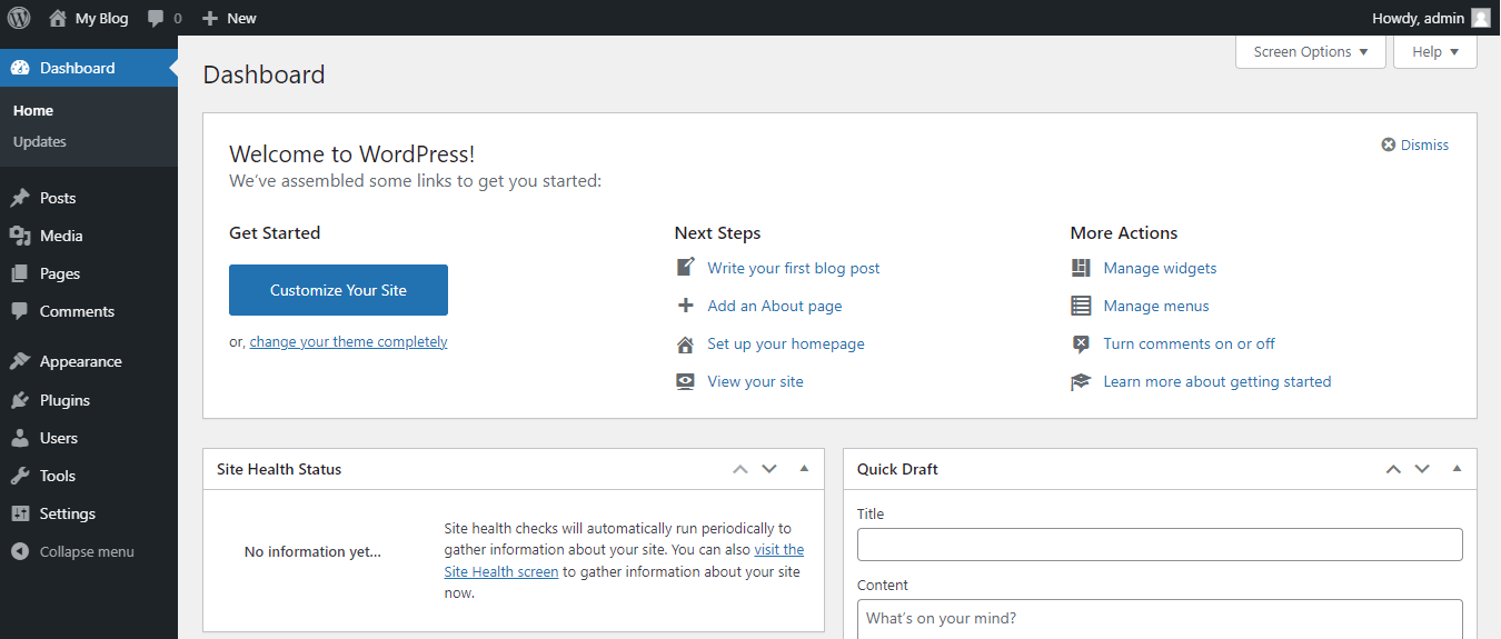 Dasbor WordPress