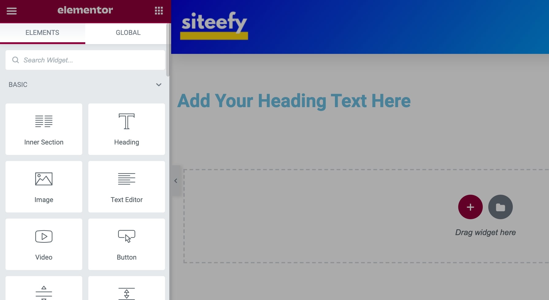 Widget konten elemen