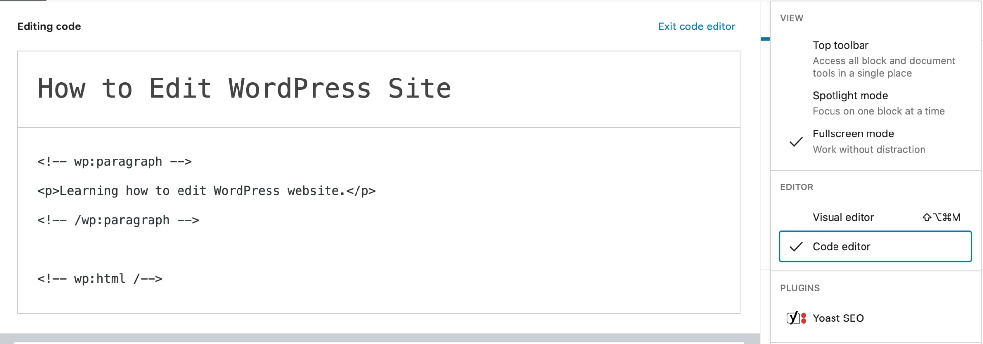 cara mengedit kode di wordpress
