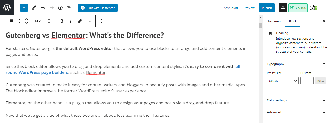 Gutenberg adalah editor WP backend