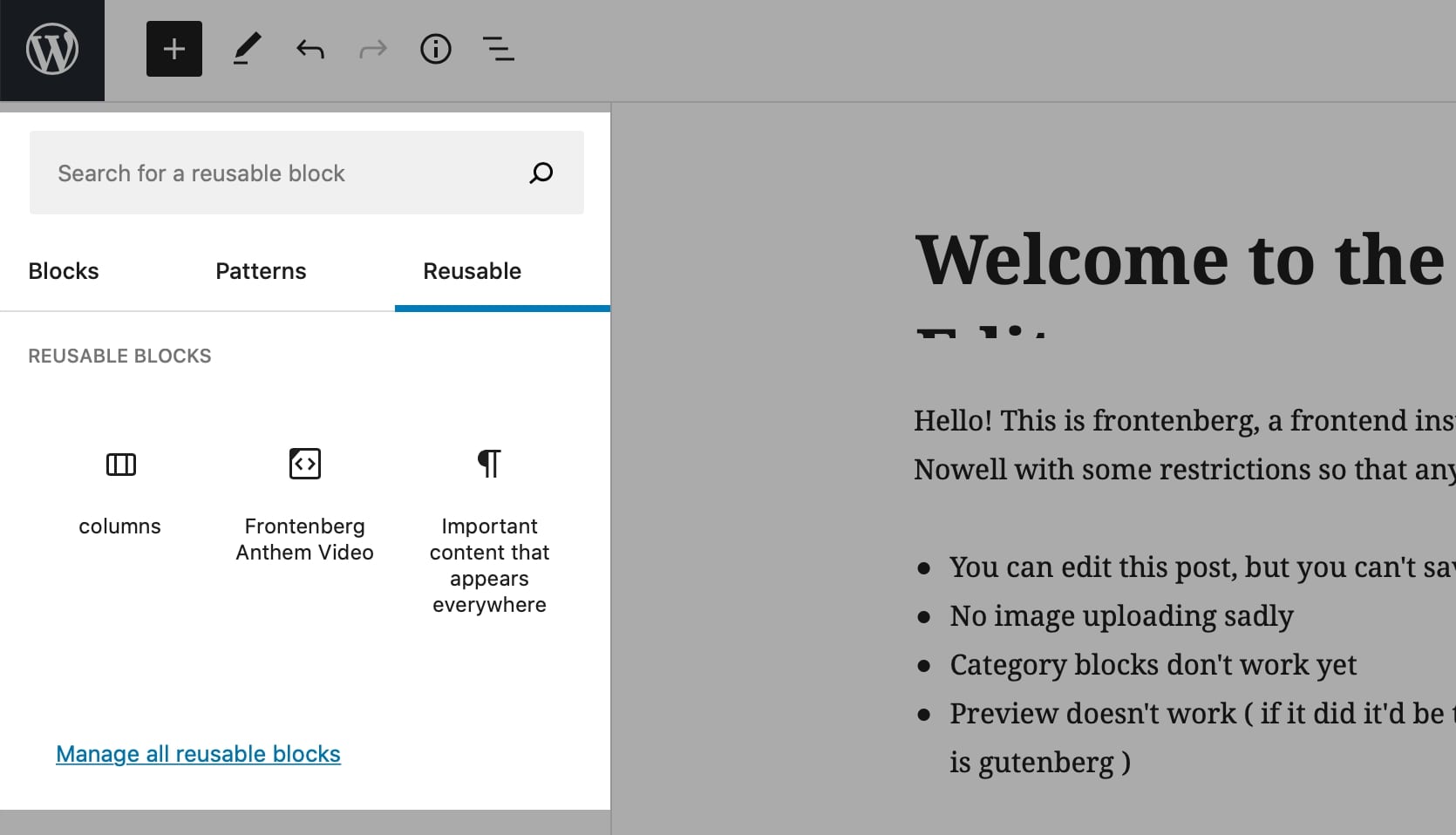 Blok yang dapat digunakan kembali di editor Gutenberg