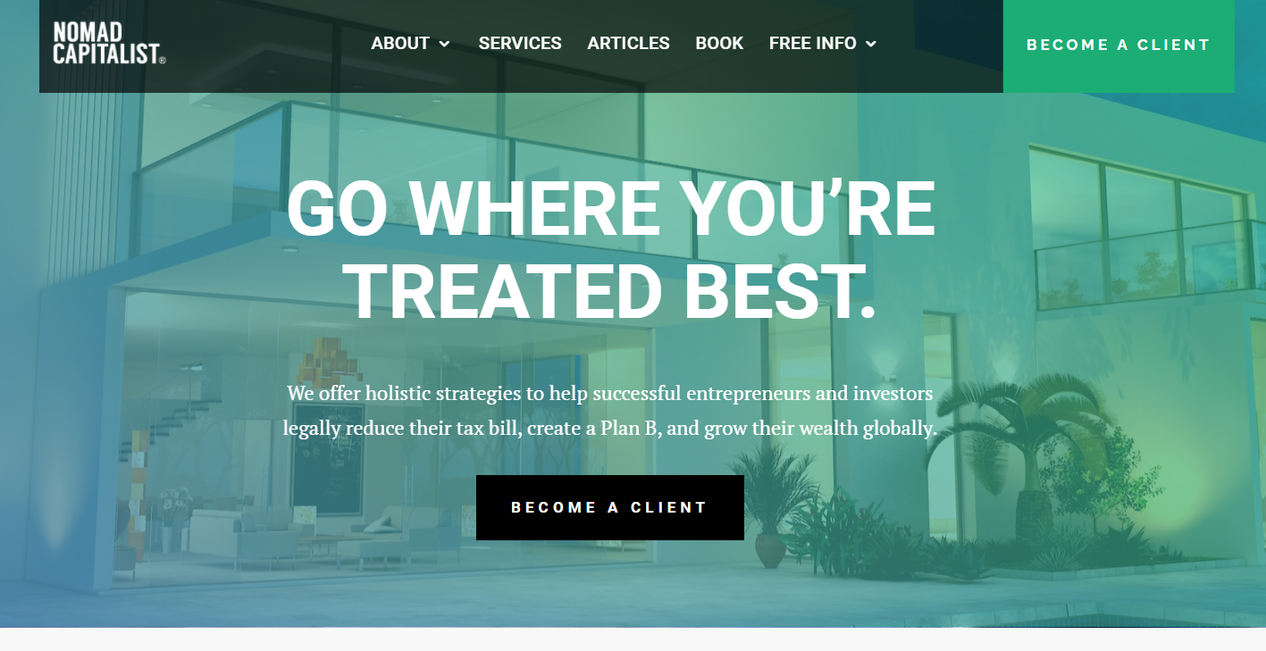 Situs web Nomad Capitalist