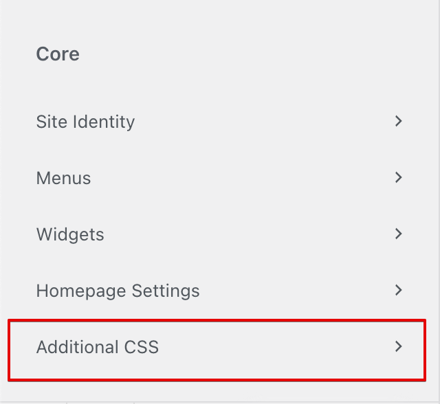 Configurações principais do personalizador do WordPress