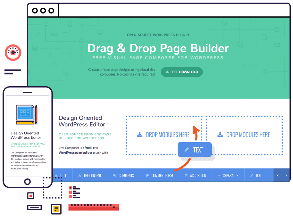 Construtor de páginas do Live Composer WordPress