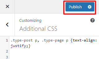 WordPress 附加 CSS 区域中的发布按钮