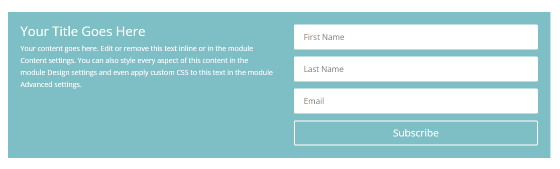 Divi E-Mail-Optionsmodul