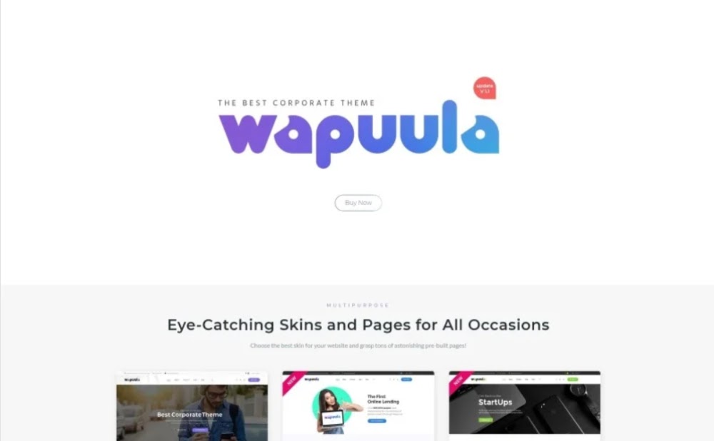 การเข้ารหัสไม่ใช่อุปสรรค: ธีม WordPress 10 อันดับแรกพร้อม Visual Composer Wapuula - Multipurpose Corporate WordPress Themes With Visual Composer